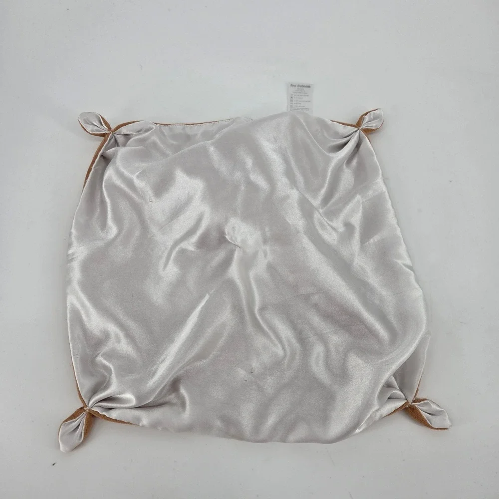Pro Goleem Sloth Security Blanket Lovey Brown Minky Satin 14x14 PO#23092211
